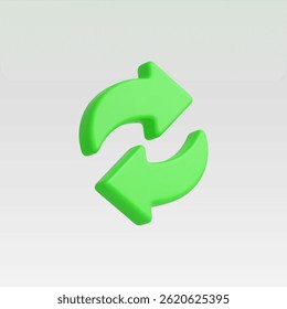 3d Realistic Recycle Icon vector illustration