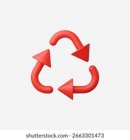 3d Realistic Recycle icon vector Illustration
