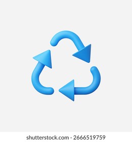3d Realistisches Recycling-Symbol, Vektorgrafik