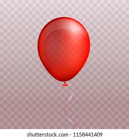 3D realistic red balloon.vector illustration