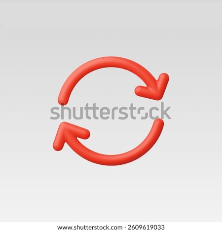 3d Realistic Refresh or Repeat icon vector illustration