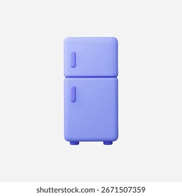 3d Realistic Refrigator icon vector Illustration