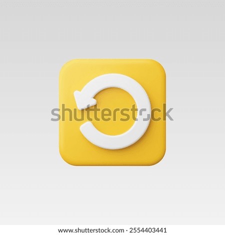 3d Realistic Reload or Refresh Icon vector illustration