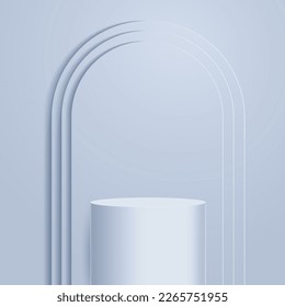 3d realistic render scene with product podium display Vector illustration