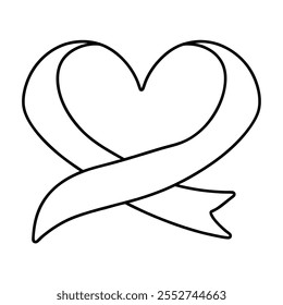 3D realistic ribbon set features elegant black and white ribbons