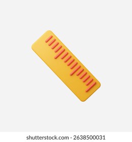 3d Realistic Ruler icon vector Illustration