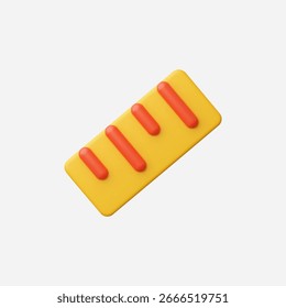 3d Realistic Ruler icon vector Illustration