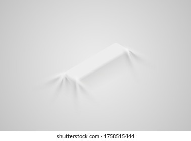 3D realistic satin 'I' font, isometric vector illustration