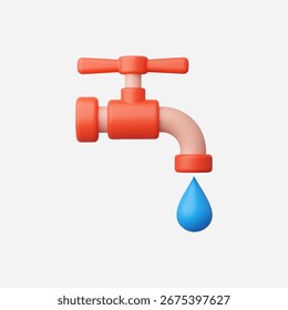 3d Realistic Save water icon vector Illustration
