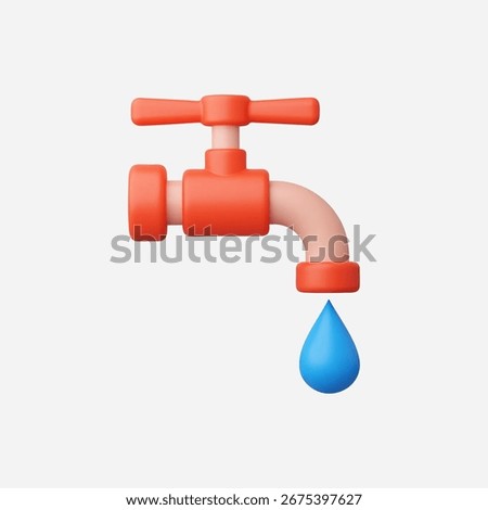 3d Realistic Save water icon vector Illustration