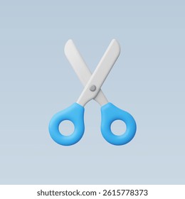 3d Realistic Scissors icon Vector illustration