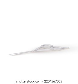 3d realistic Scissors on a white  background. Vector illustration.