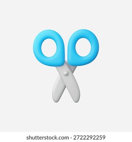 3d Realistic Scissors vector illustration