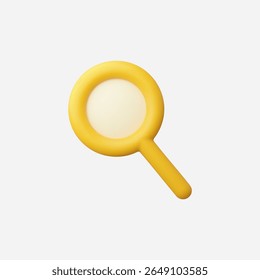 3d Realistic Search icon vector Illustration