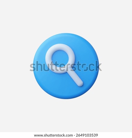 3d Realistic Search icon vector Illustration