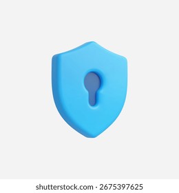 Ilustración vectorial de icono de bloqueo de seguridad realista 3d