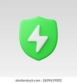 3d Realistic Secutiy App, Flash on Security Icon Vector Illustration