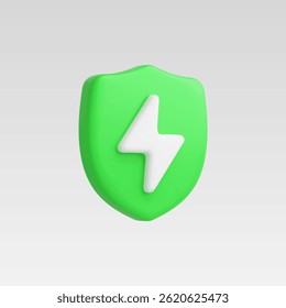 3d Realistic Secutiy App, Flash on Security Icon Vector Illustration