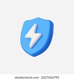 3d Realistic Secutiy App, Flash on Security Icon Vector Illustration