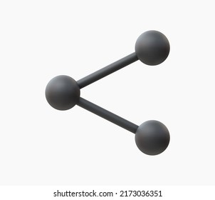 3D Realistic Share icon vector illustration