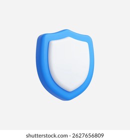 3d Realistic Shield Icon Vector Illustration