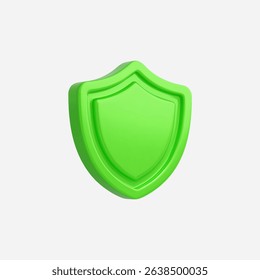 3d Realistic Shield Icon Vector Illustration