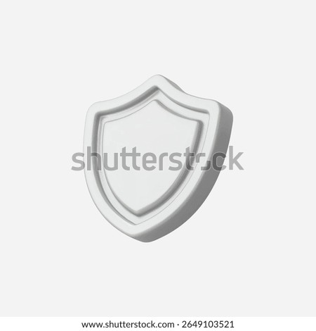 3d Realistic Shield Icon Vector Illustration