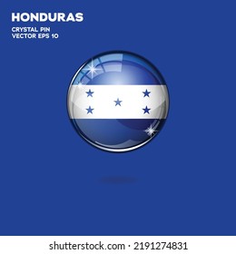 3ª bola o bola plástica brillante realista con bandera de Honduras