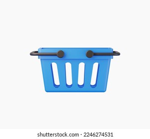 3d Realistic Shopping basket vector Illustration