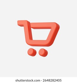 Ícone de gráfico de compras realista 3d vetor Ilustração