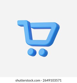 Ícone de gráfico de compras realista 3d vetor Ilustração