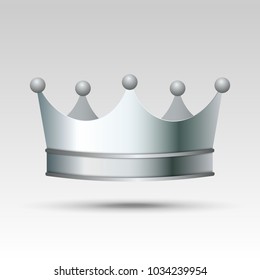 3d realistic silver crown