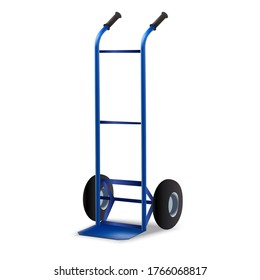 3d realistic small self-help trolley icon illustration.