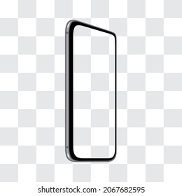 3.ª simulación de smartphone realista con diseño de pantalla transparente