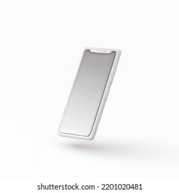 3d Realistisches Smartphone für Präsentation und Werbevorlage. Vektorgrafik