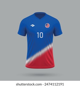 3d realistic soccer away jersey United States national team, shirt template for football kit 2024