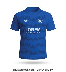 3d realistic soccer jersey Al Hilal, football club shirt 2025