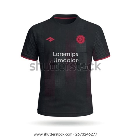 3d realistic soccer jersey in Bayer Leverkusen style, football club shirt template 2026