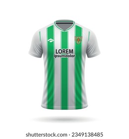 3d realistic soccer jersey in Betis style, shirt template for football kit 2023