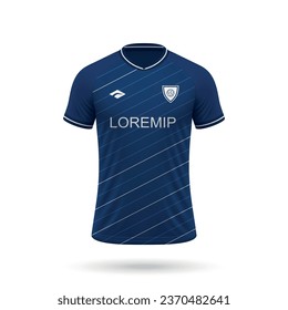 3d realistic soccer jersey in Bochum style, shirt template for football kit 2023