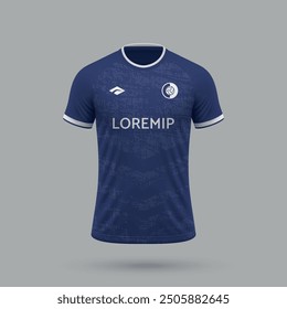 3d realistic soccer jersey in Bochum style, football shirt template 2024