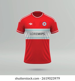 3d realistic soccer jersey Chicago, football club shirt template 2025