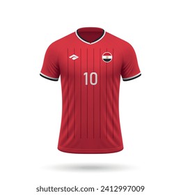 3d realistic soccer jersey Egypt national team, shirt template for football kit 2024