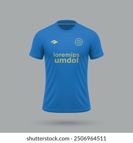 3d realistic soccer jersey in Empoli style, football shirt template 2024