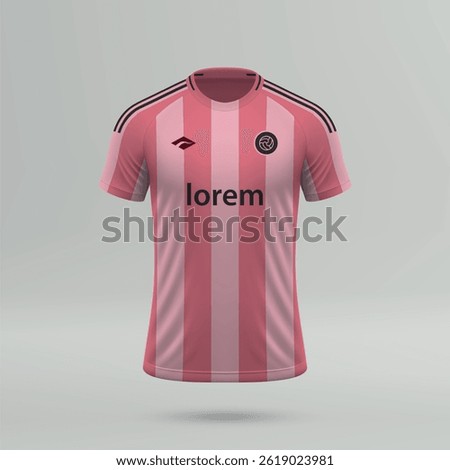 3d realistic soccer jersey Inter Miami, football club shirt template 2025