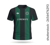 3d realistic soccer jersey in Krasnodar style, football club shirt template 2026