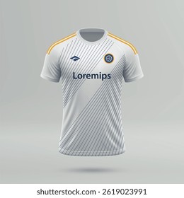 camisa de futebol realista 3d, modelo de camisa do clube de futebol 2025