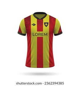 3d realistic soccer jersey in Lecce style, shirt template for football kit 2023