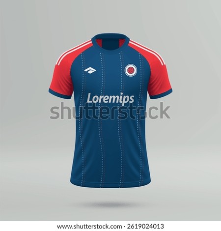 3d realistic soccer jersey New England, football club shirt template 2025