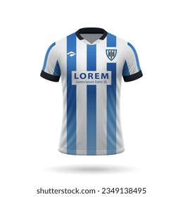 3d realistic soccer jersey in Real Sociedad style, shirt template for football kit 2023